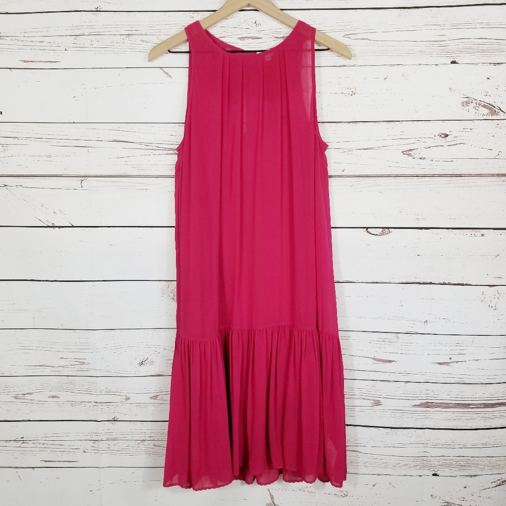 Aritzia | Wilfred | Sonnet Silk Dress in Punch - Picture 2 of 5